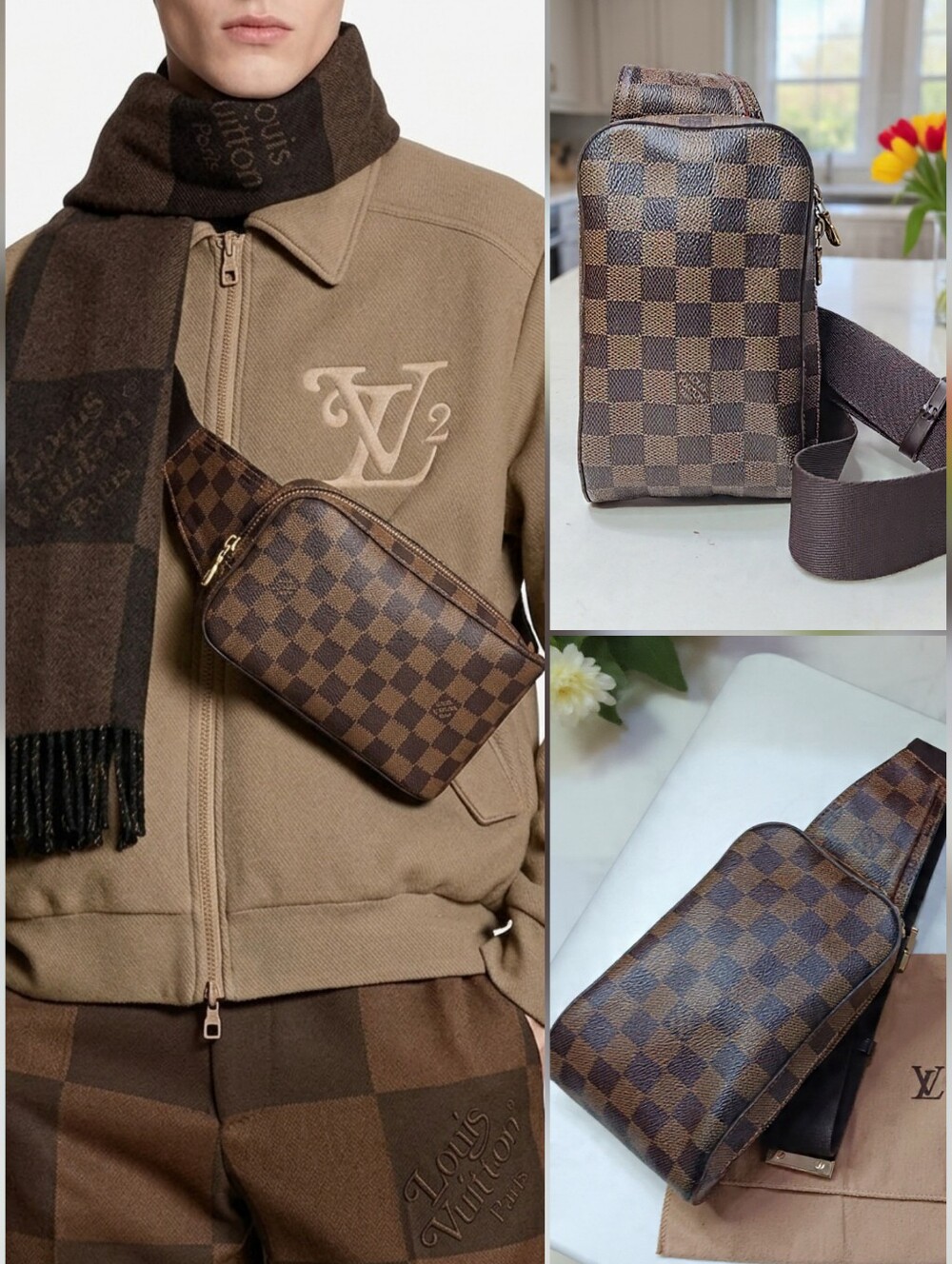 Louis Vuitton Geronimos Damier Ebene Bumbag Crossbody ✨️ LIKE NEW